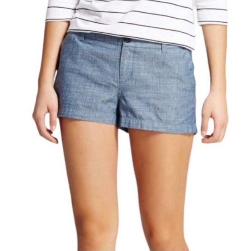 A New Day High Waisted Blue Cotton Shorts